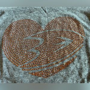 Preowned Anaheim Ducks Rickard Rakell 67 long sleeve T size M hockey bedazzled